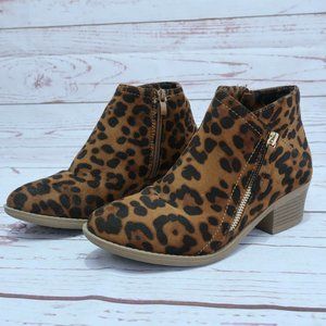 ARider Girl Women's Doly Casual Ankle Boots Cheetah Leopard Print  US 6.5
